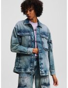 Karl Lagerfeld Jeans Свободно яке от деним с джобове
