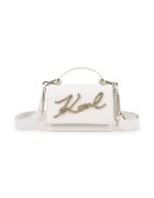 KARL LAGERFELD KIDS Чанта с капаче и лого от декоративни камъни
