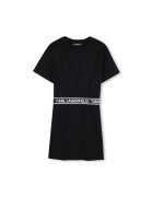 KARL LAGERFELD KIDS Къса рокля с памук с лого