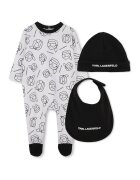KARL LAGERFELD KIDS Комплект - 3 части - Черен/Светло