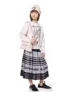 KARL LAGERFELD KIDS Разкроена пола с десен - Бял/Антрацитно сиво