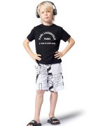 KARL LAGERFELD KIDS Спортен панталон с лого - Бял/Черен/Камел