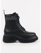Karl Lagerfeld Кожени боти с релефно лого