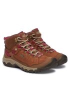 Keen Дамски туристически обувки Targhee IV Mid - естествена кожа - кафяви