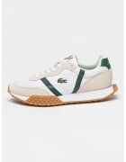 Lacoste Спортни обувки Spin с велур - Бял/Сиво-бежов