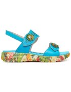 Laura Vita сандали от естествена кожа на платформа с велкро