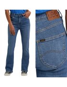 Lee Дамски дънки - bootcut - висока талия - сини - памук