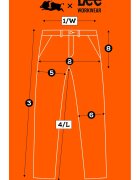 Lee Дамски панталони Workwear Carpenter - бели - широки - от памук