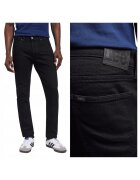 Lee Мъжки дънки - Luke - Slim Fit - Средна талия - Дълги - Цип - 5 джоба - Памук - Черни