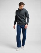 Lee Мъжки суичър - Plain Hoodie - Стандартна кройка - Класически дизайн - С лого - Дълъг ръкав - С качулка - Памук - S INTL