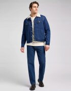 Lee Мъжко яке Sherpa Jacket - Стандартна кройка - Дълъг ръкав - С яка - Класически дизайн - Деним вид - Памук - Синьо