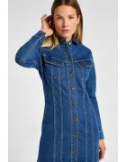 Lee Рокля FOREVERFIT RIDER DRESS - деним - синя - памук - средна талия