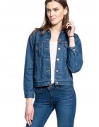 Levis Дамско Яке - Ex- Boyfriend Trucker - Стандартна Кройка - Деним Дизайн - Без Качулка - С Копчета - Памук - XS INTL - Синьо