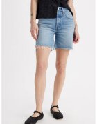 Levis Къси дънки с висока талия и незавършени краища