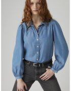 Levis Риза от шамбре с бухнали ръкави