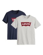Levis Тениска с лого - 2 части - Бял/Черен