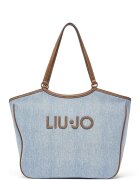 Liu Jo Дънкова шопинг чанта с лого
