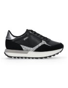 Liu Jo Спортни обувки от еко кожа с брокат - Черен/Мръснобял/Сребрист