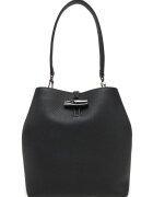 Longchamp Дамска чанта - естествена кожа - черна - Един размер INTL