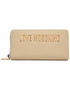 Love Moschino дълъг портфейл от екологична кожа с цип и метално лого