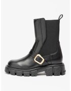 Love Moschino Кожени боти с еластични панели