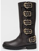 Love Moschino Кожени ботуши до прасеца с токи