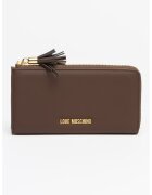Love Moschino Портфейл от еко кожа с цип и метално лого