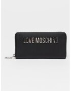 Love Moschino Портмоне от еко кожа с цип и метално лого - - 10x19x2