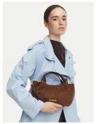 Love Moschino текстилна чанта с метални детайли и лого - цип - кафява - код 0000306359987
