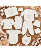 Lumeria Комплект за новородено от 10 части - памук - - Baby Love - боди - панталони - одеяло и аксесоари - 0-3 месеца