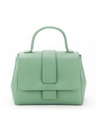 Made in Italy Чанта естествена кожа 1047 123 Крем 14166 - Ментово зелено