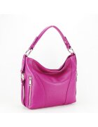 Made in Italy Чанта от естествена кожа 124 - Фуксия - 25x25x8 см