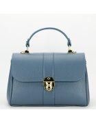 Made in Italy Чанта от естествена кожа 1724 132 - Син - 15x25x12