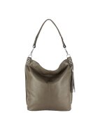 Made in Italy Чанта от естествена кожа Suzana 123 - Taupe кафява - - 40x32x14