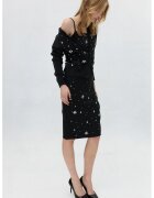 Mango Жилетка с кристални апликации - Бял/Black Onyx