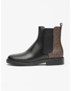 Michael Kors Боти Chelsea с лого - Черен/Кафяв