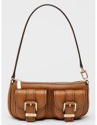Michael Kors Кожена чанта през рамо Zoe с релеф