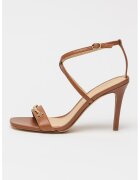 Michael Kors Кожени сандали с ток и метален детайл