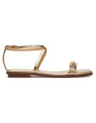 MICHAEL Michael Kors Дамски сандали естествена кожа - Pale Gold - модел Lena 40S5LEFS1M