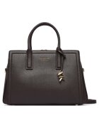 MICHAEL Michael Kors твърда чанта тип tote от естествена кожа с къси дръжки - цип и висулка с лого - кафява