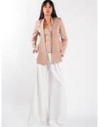 Monarh design Sacou cu esarfe si talie structurata Nude