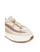 Moon Boot Дамски спортни обувки модел AH05 - Off White/Taupe - естествена кожа