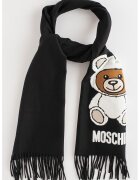 Moschino Вълнен шал с бродирано мече
