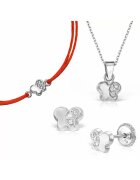 MOSV Детски бижута - комплект от 14 KT бяло злато