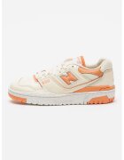 New Balance Кожени спортни обувки 550 с текстил - Изгорен портокал/Крем