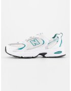 New Balance Унисекс мрежести спортни обувки 530 - Бял/Зелен/Сребрист