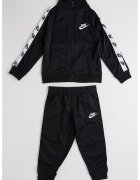 Nike Спортен екип с цип и лого - Бял/Черен