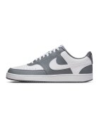 Nike Спортни обувки Court Vision от еко кожа с перфорации - Бял/Черен