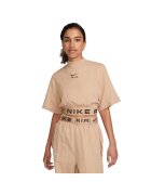 Nike Тениска W NSW AIR SS CROP T-Shirt - FB8246-200 - жени - кафяво