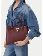 NINE WEST чанта от екологична кожа с метален катинар и цип - червена